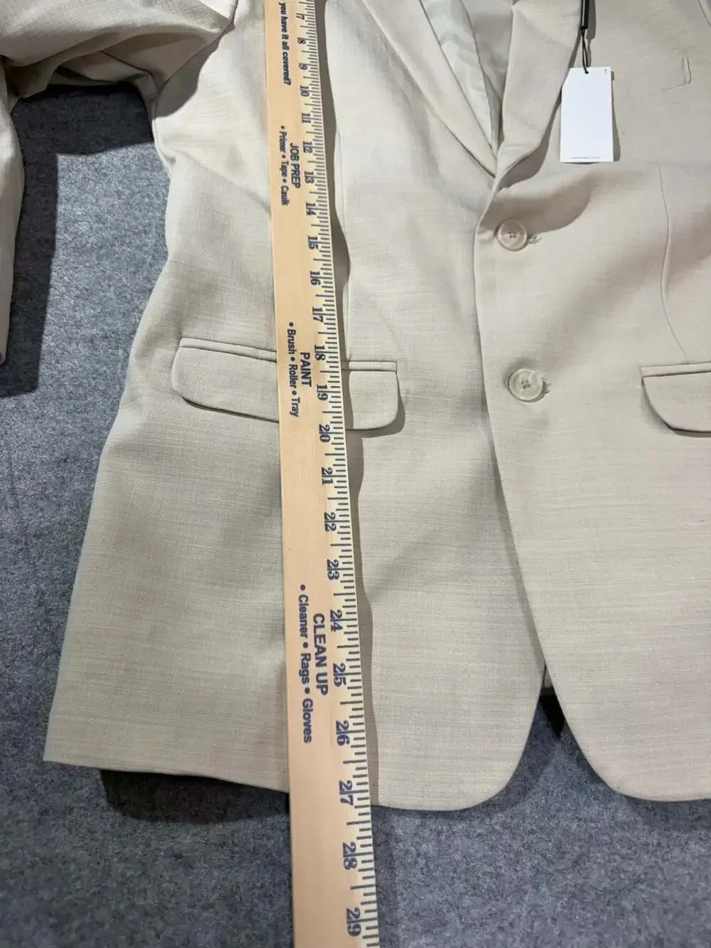Calvin Klein Slim Fit Stretch 3-Piece Suit in Natural Linen